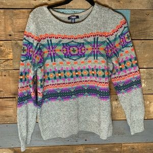 💙💛❤️Chaps vintage crazy colored sweater.❤️💛💙